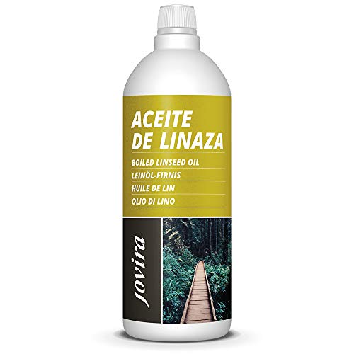 Aceite de Linaza Barniz Natura (100% Puro) Nutrición, protección y cuidado de la madera. (1 Litro)
