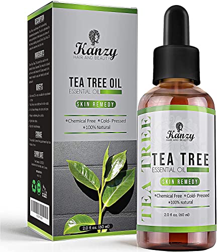 Kanzy Aceite Arbol del Te 60ml Natural Tea Tree Oil Perfecto Tratamiento para Cara, Cuerpo, Piel y Cabello Aceite Esencial Arbol te Bio